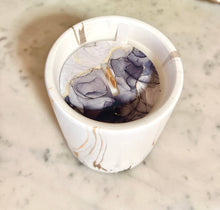 Load image into Gallery viewer, Biophilia: Gold & White Marble Labdanum Scented Candle