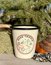 Load image into Gallery viewer, Enamel Cup Reusable Candle - "Road Trippin'" Fungi Lovers