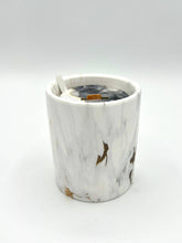 Load image into Gallery viewer, Biophilia: Gold & White Marble Labdanum Scented Candle