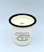 Load image into Gallery viewer, Reusable Enamel Camp Cup Scented Candle - Montana Bear
