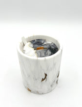 Load image into Gallery viewer, Biophilia: Gold & White Marble Labdanum Scented Candle