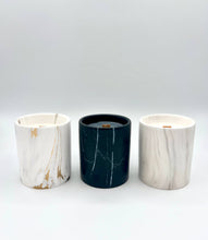 Load image into Gallery viewer, Biophilia: Gold & White Marble Labdanum Scented Candle