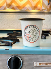 Load image into Gallery viewer, Enamel Cup Reusable Candle - "Road Trippin'" Fungi Lovers