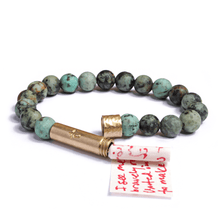 Load image into Gallery viewer, Intention beads bracelet turquoise
