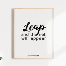 Load image into Gallery viewer, Leap and the net will appear inspirational quote wall art
