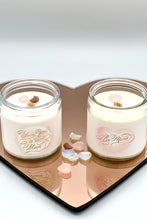 Load image into Gallery viewer, "Be Mine." Elegant Valentines Day Candle with Rose Quartz