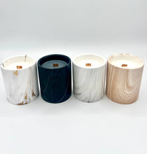 Load image into Gallery viewer, Biophilia:  Beautiful Wood/Ceramic Hinoki Scented Candle
