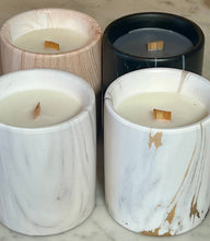 Load image into Gallery viewer, Biophilia:  Gold &amp; White Marble Labdanum Scented Candle
