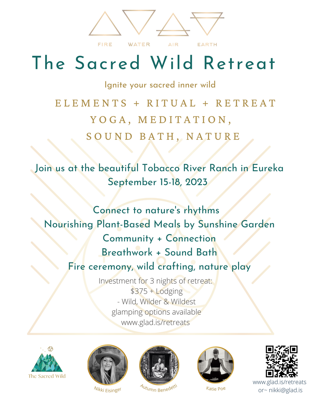 THE SACRED WILD FALL EQUINOX FOUR ELEMENTS RITUAL, CEREMONY AND YOGA