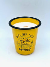 Load image into Gallery viewer, Reusable Enamel Cup Candle- Let's Get Lost - Montana
