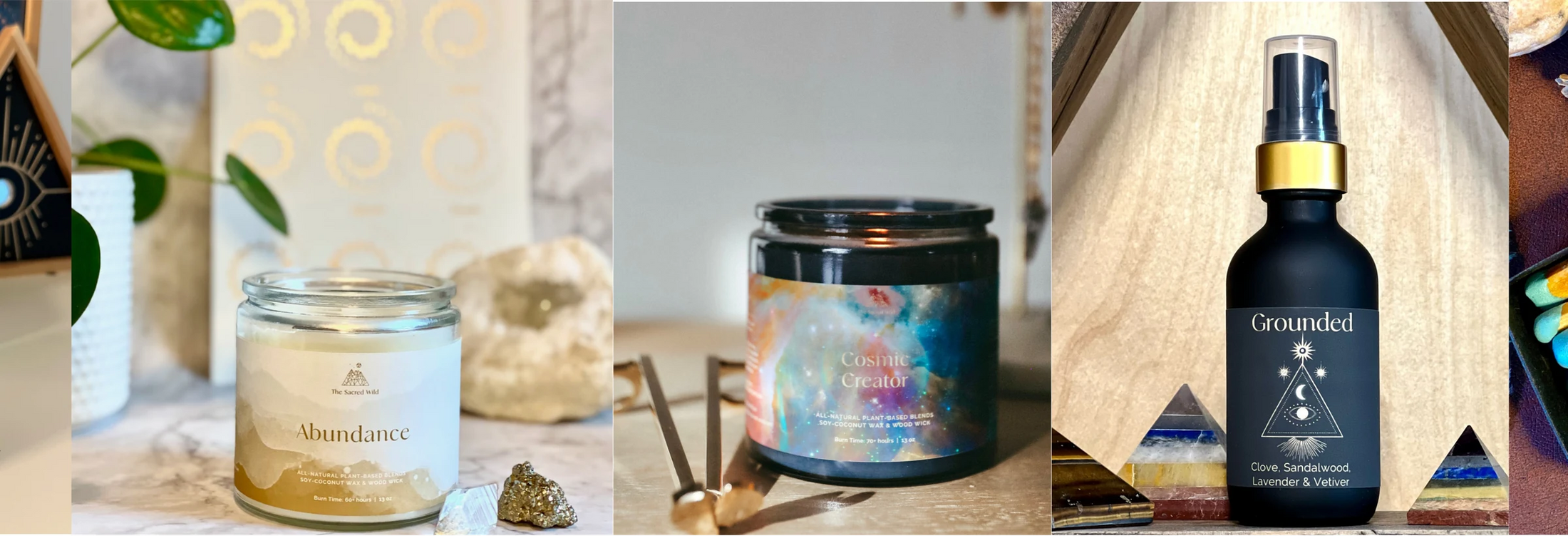 Aromatherapy intention candles and body mist handcrafted in Montana