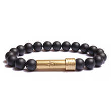 Load image into Gallery viewer, Matte Black Onyx Intention Bracelet |  Protection + Healing
